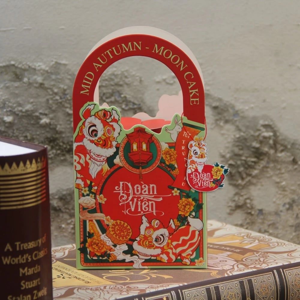 Hộp trung thu 1 bánh 150g - 250g Lân