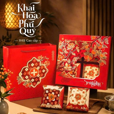Hộp trung thu 4 bánh 150g - 250gr Khai Hoa Phú Quý.