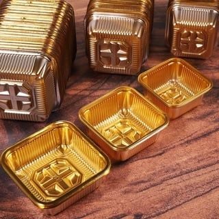 Khay trung thu vuông vàng 50g