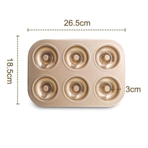 Khuôn 6 bánh donut vàng