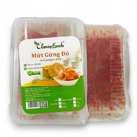 Mứt gừng đỏ cắt sợi Classyfoods 250gr.
