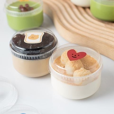 Hũ pudding nhựa tròn GD2001 nhỏ (120ml).
