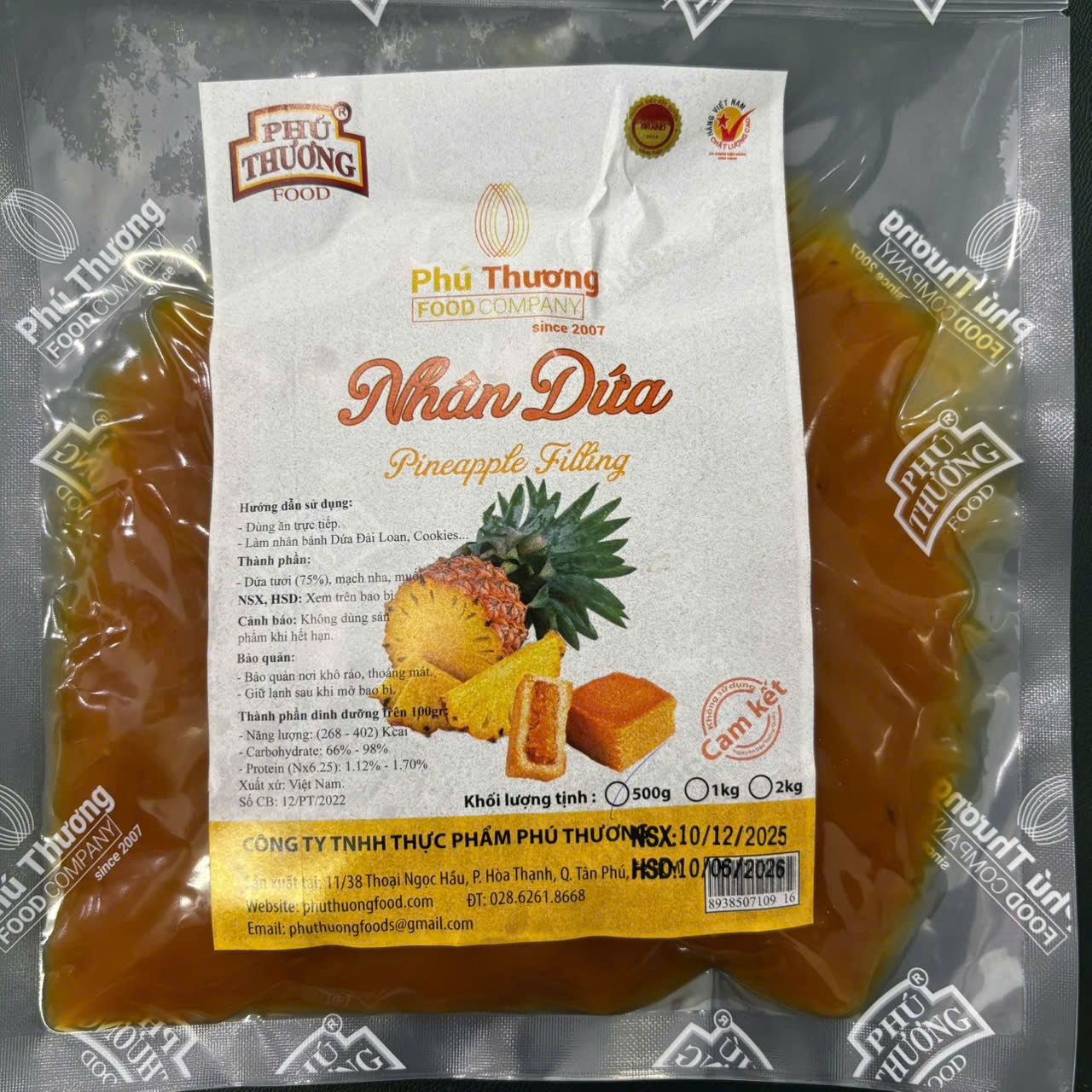 Nhân dứa sên sẵn Phú Thương Food 500gr.