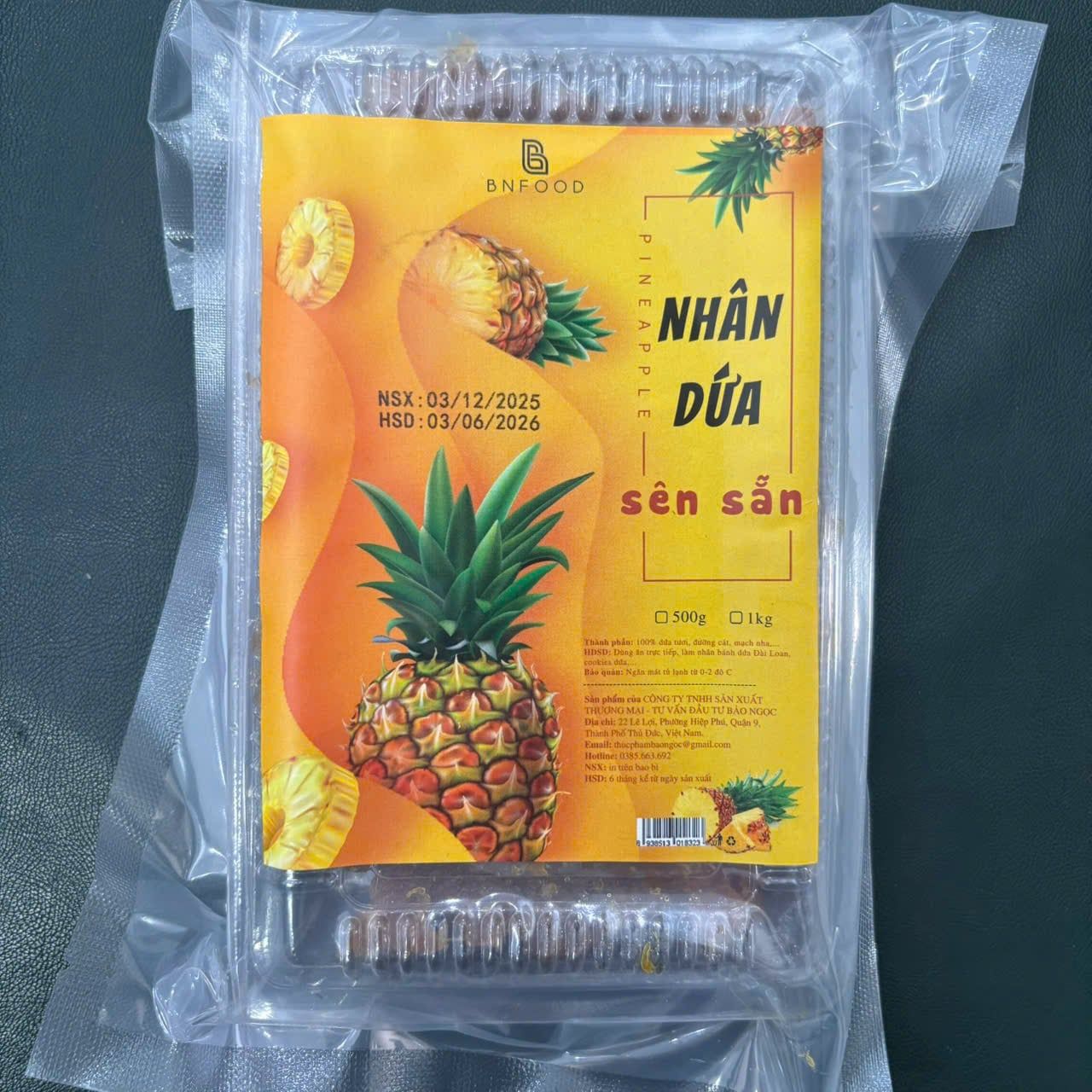 Nhân dứa sên sẵn BN Food 500gr.