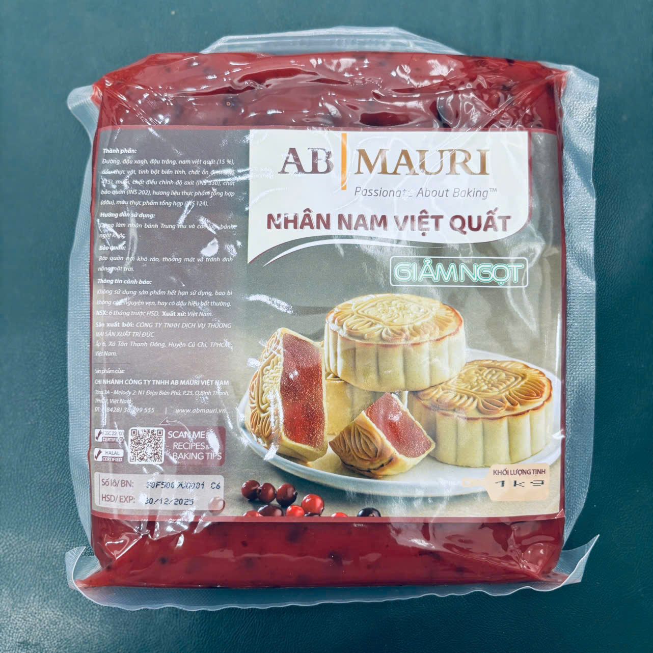 Nhân trung nam việt quất Mauri 1kg
