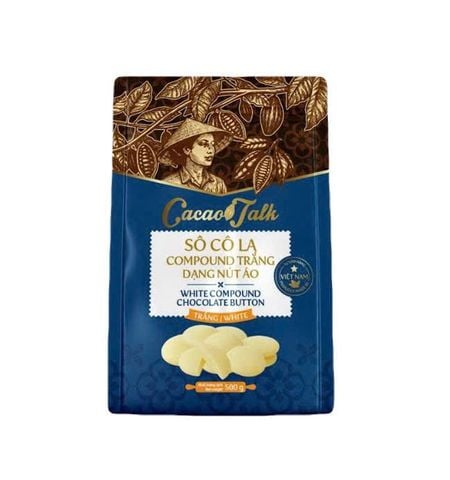 Sô cô la Compound trắng nút Cacao talk 500gr.