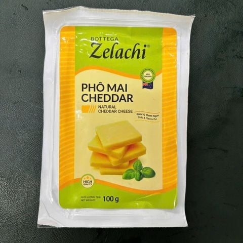 Phô mai Cheddar Zelachi 100g.