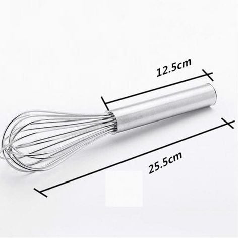 Phới lồng đánh trứng inox dày 25cm.