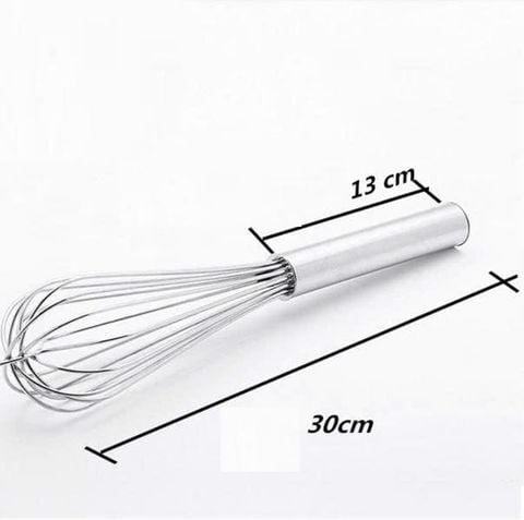 Phới lồng đánh trứng inox dày 30cm.