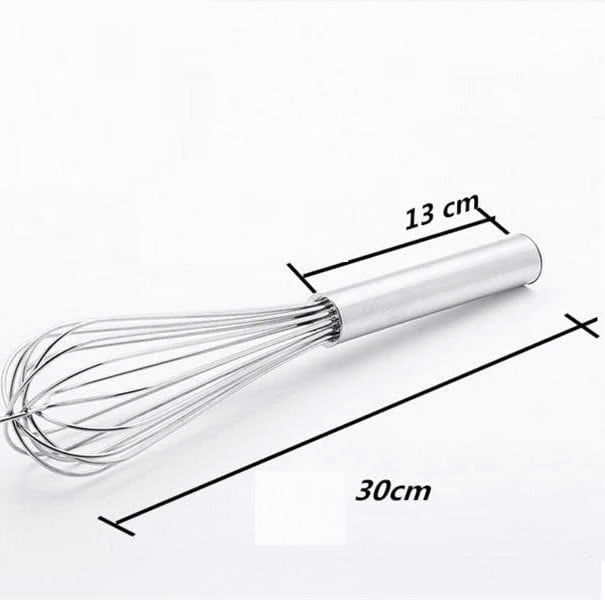Phới lồng đánh trứng inox dày 30cm.