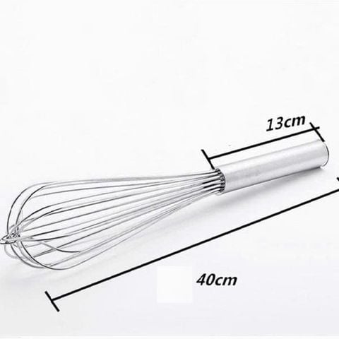 Phới lồng đánh trứng inox dày 40cm.