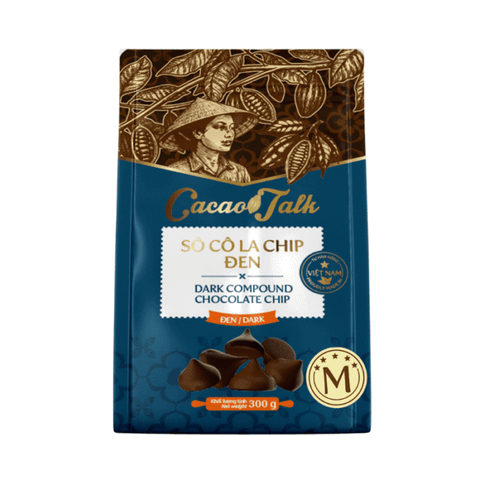 Sô cô la Chip đen Cacao talk 300g.
