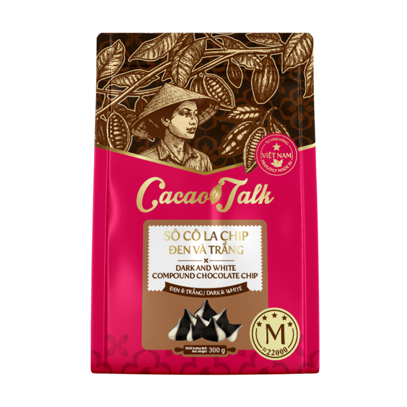 Sô cô la Chip 2 màu đen trắng Cacao talk 300gr.
