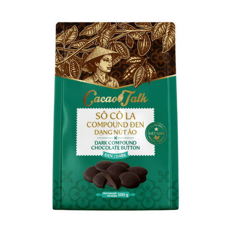 Sô cô la Compound đen nút áo Cacao talk 500gr.