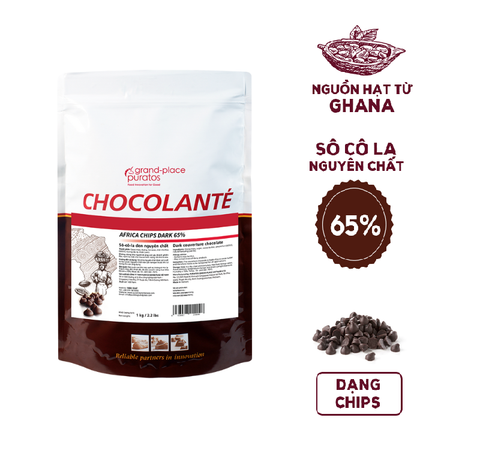 Socola chip đen 65% Puratos 1kg.