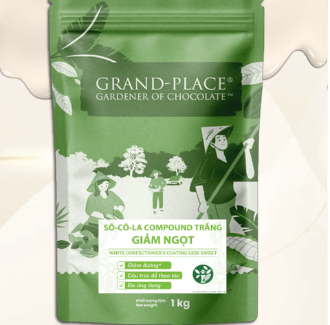 Socola compound trắng giảm ngọt W127 car Puratos.