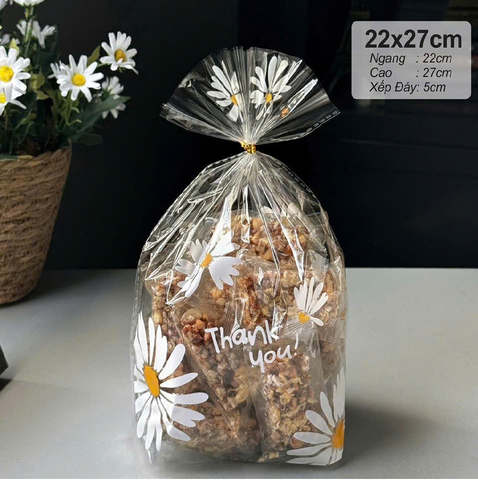 Túi hoa cúc kèm kẽm cột 22x27cm