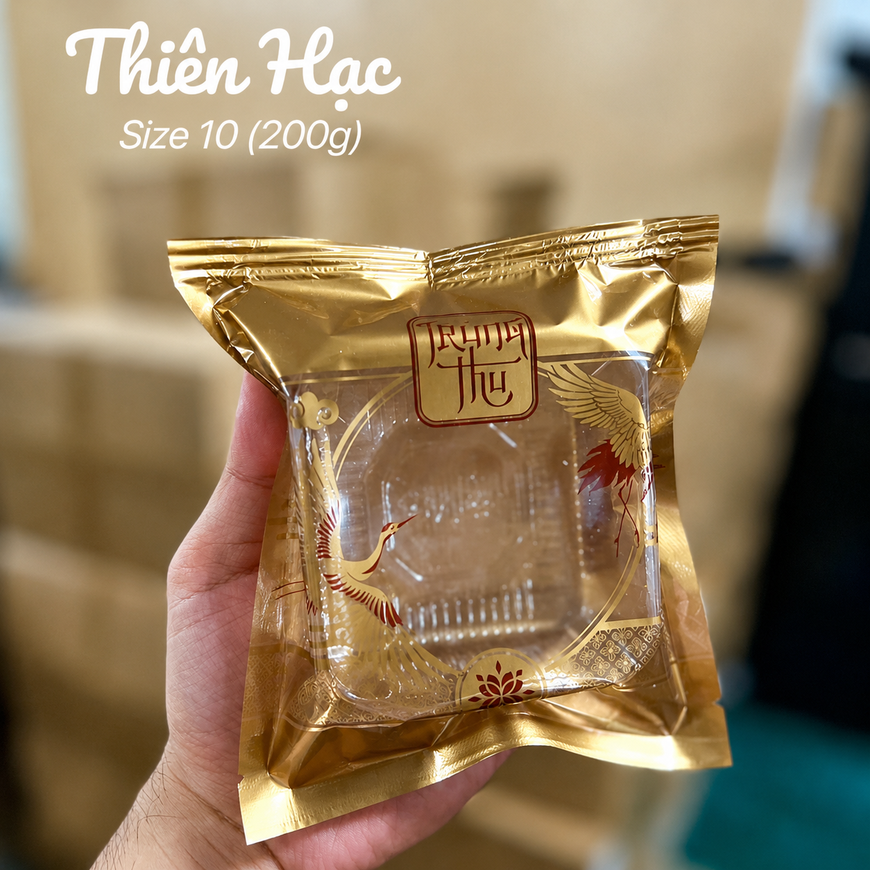 Túi hàn trung thu 200g vuông Thiên Hạc size 10.
