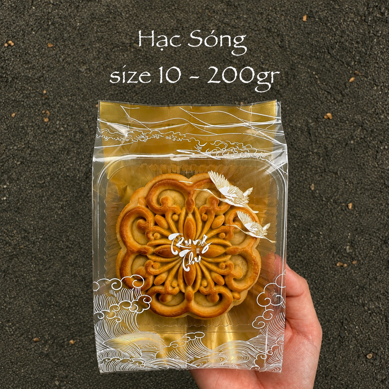Túi hàn trung thu 200g Hạc Sóng (10x17cm).