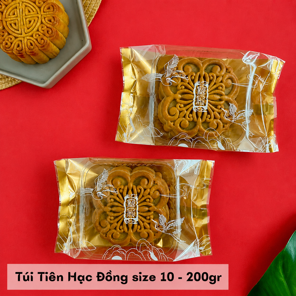 Túi hàn trung thu 200g Tiên Hạc Đồng (10x17cm).