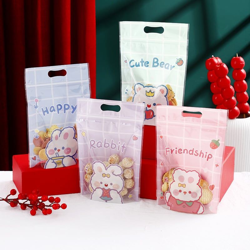 Túi zip Thỏ trắng.