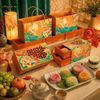 Hộp trung thu 4 bánh 150gr - 250gr Vân Hoa 2 tầng.