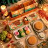 Hộp trung thu 4 bánh 150gr - 250gr Vân Hoa 2 tầng.