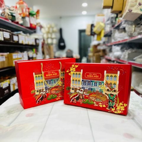 Bộ túi hộp Tết Việt 3 ngăn.