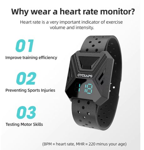  Cảm biến / Đai đo nhịp tim CYCLAMI HRM70 có màn hình hiển thị 
