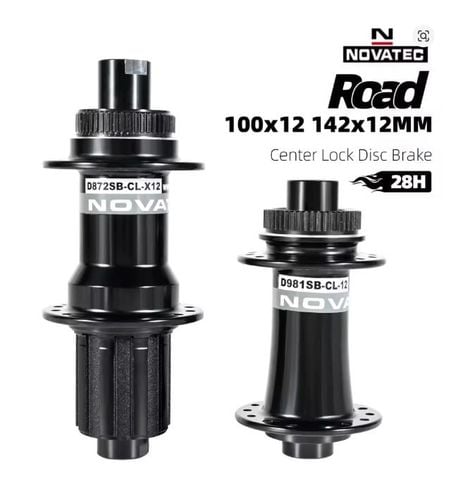  Bộ đùm xe đạp Novatec D981/ D872 12x100 / 12x142 Centerlock 24 / 28 căm cối HGR 