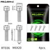 Bộ 4 ốc titan có long dền Risk bắt thắng dầu xe đạp M6 x 20mm RT036