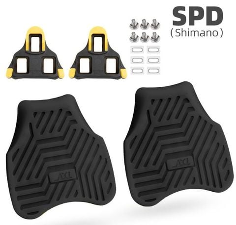  Bộ cleat can xe đạp chuẩn Shimano SPD Road / Look Keo kèm miếng đệm can AXL 