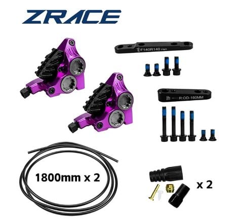  Bộ thắng dầu xe đạp chuẩn Flatmount 4 piston ZRace XG4 
