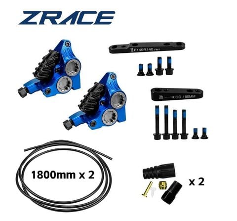  Bộ thắng dầu xe đạp chuẩn Flatmount 4 piston ZRace XG4 