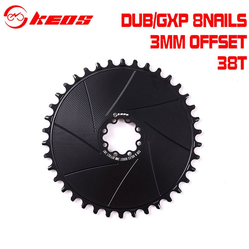 Dĩa xe đạp Keos cho giò dĩa SRAM hệ T-Type 8 ốc 3mm offset 36 / 38 / 40 / 42 / 44 / 46 / 48 / 50 / 52/ 54T