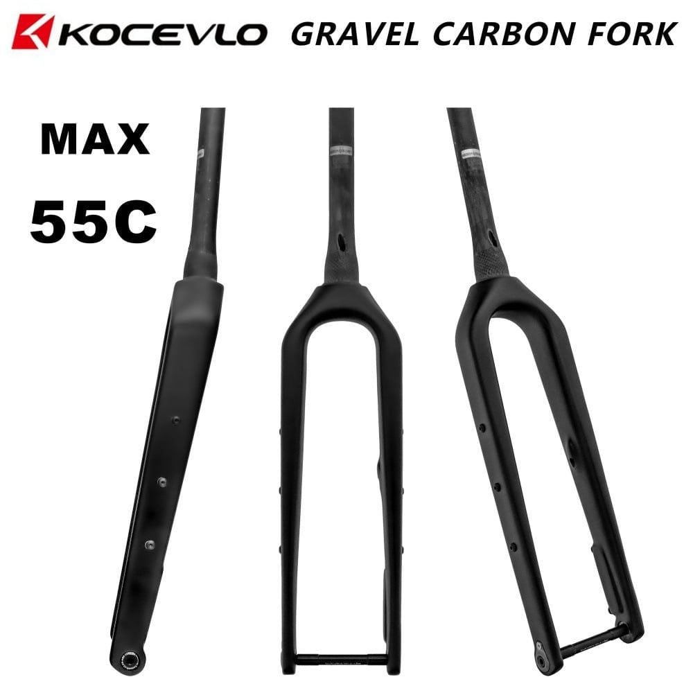 Phuộc xe đạp carbon gravel KOCEVLO 700 x 55 / 29 x 2.2 12x100 / flatmount GF07