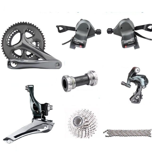 Bộ group xe đạp Shimano Tiagra R4700 2x10 dành cho ghidong ngang