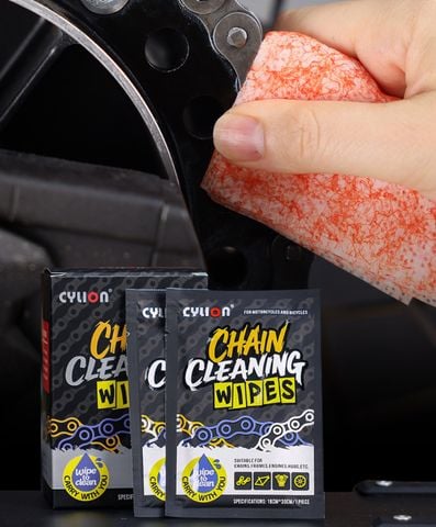  Hộp 12 miếng giấy lau sên xe đạp / xe máy Cylion Chain Clean Wipes 