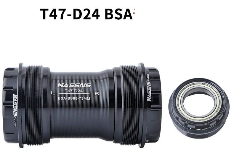 Trục giữa xe đạp T47 68-73 ren vặn BSA trục 24mm / 29mm DUB