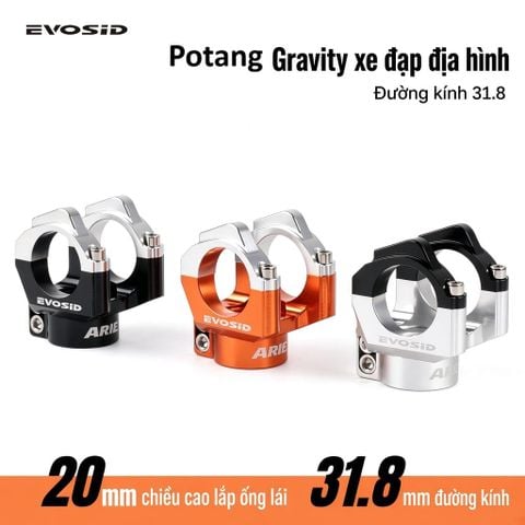  Potang xe đạp EvoSid Gravity 31.8 rise 20mm 
