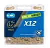 Sên Xe Đạp KMC 12 speed X12 WAX GO Gold 126 mắt ( Phủ sáp )
