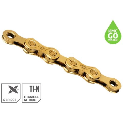  Sên Xe Đạp KMC 12 speed X12 WAX GO Gold 126 mắt ( Phủ sáp ) 