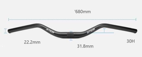  Ghidong xe đạp cánh én Stem 31.8 680mm 