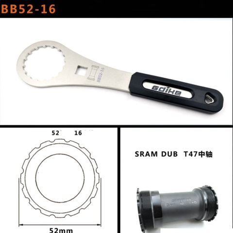  Tool Cảo Trục Giữa Xe Đạp GDike BB5216 mở BB SRAM DUB T47 đường kính 52mm 16 răng 