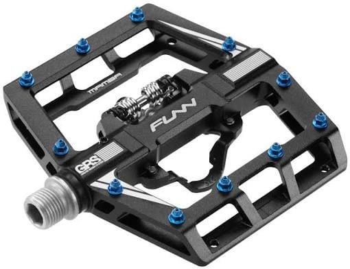 Pedal can xe đạp Funn S One Side 1 mặt phẳng 1 mặt can chuẩn Shimano SPD Mountain
