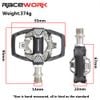 Pedal can xe đạp RaceWork chuẩn SPD MTB 2 mặt can kèm cleat PD-M112D