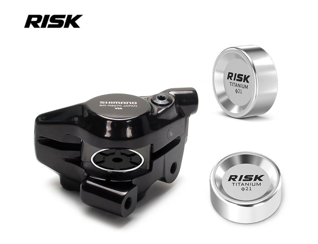Bộ 2 piston heo thắng titanium Risk dành cho thắng Shimano R7170/R8170/R9270 RT146