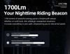 Đèn xe đạp CYCLAMI CYC1700 1700 lumen pin 4000mah remote không dây