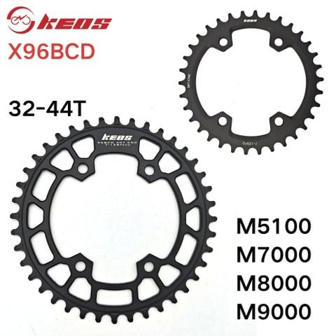  Dĩa single xe đạp 96 BCD chữ nhật KEOS thay thế cho giò M6000 / M7000 / M8000 / M9000 / M4100 / M5100 / MT500 7-12 speed 