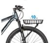 Baga xe đạp kèm rổ hỗ trợ các xe dùng phuộc nhún F19 ( nhôm )